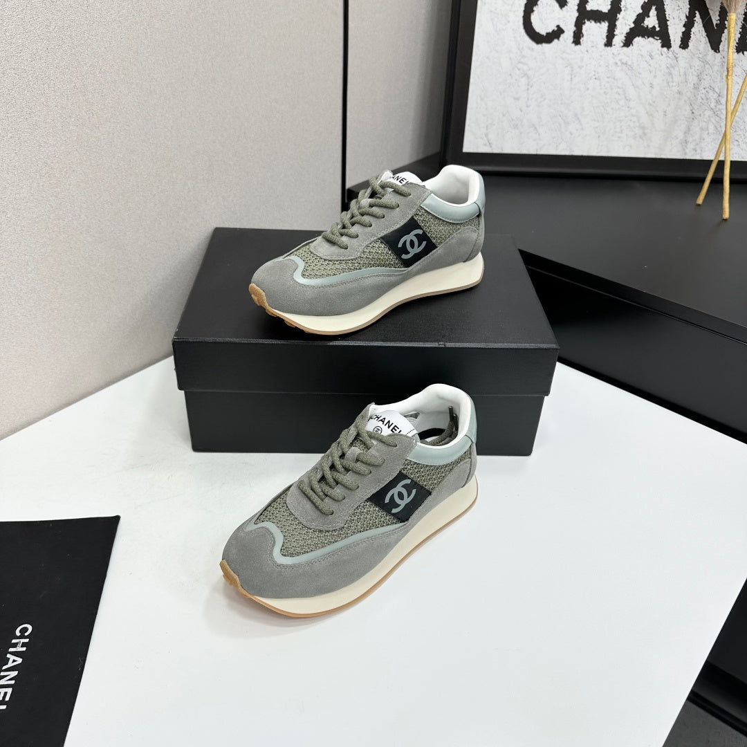 Channel 2026 Retro Runner Sneakers 30mm Mesh Suede Calfskin 894904