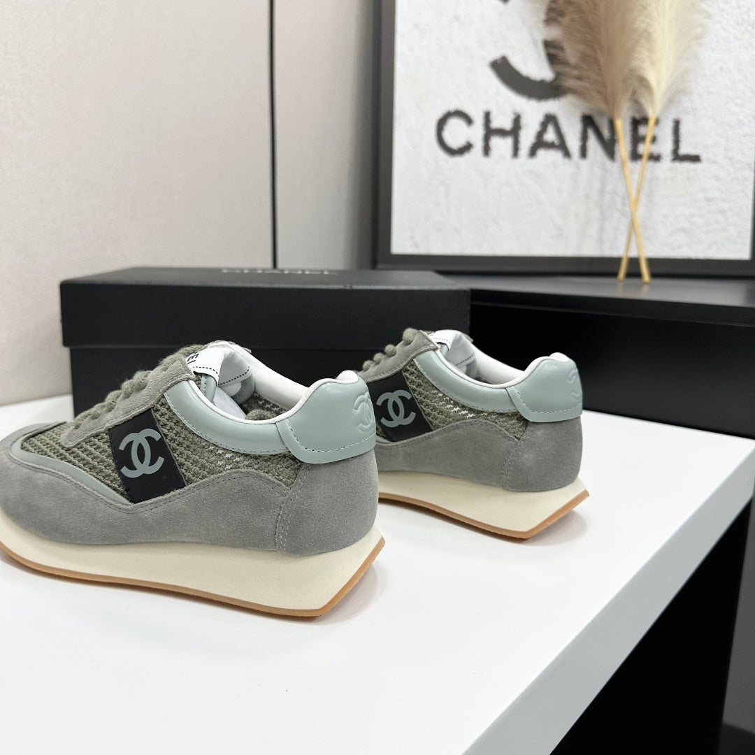 Channel 2026 Retro Runner Sneakers 30mm Mesh Suede Calfskin 894904