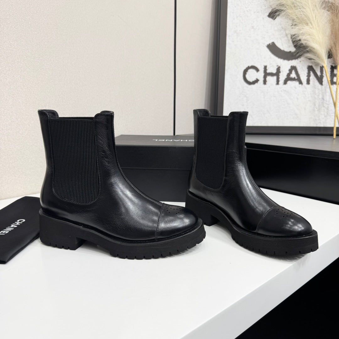 Chanel 2026 Chelsea Ankle Boots Leather Suede 193740