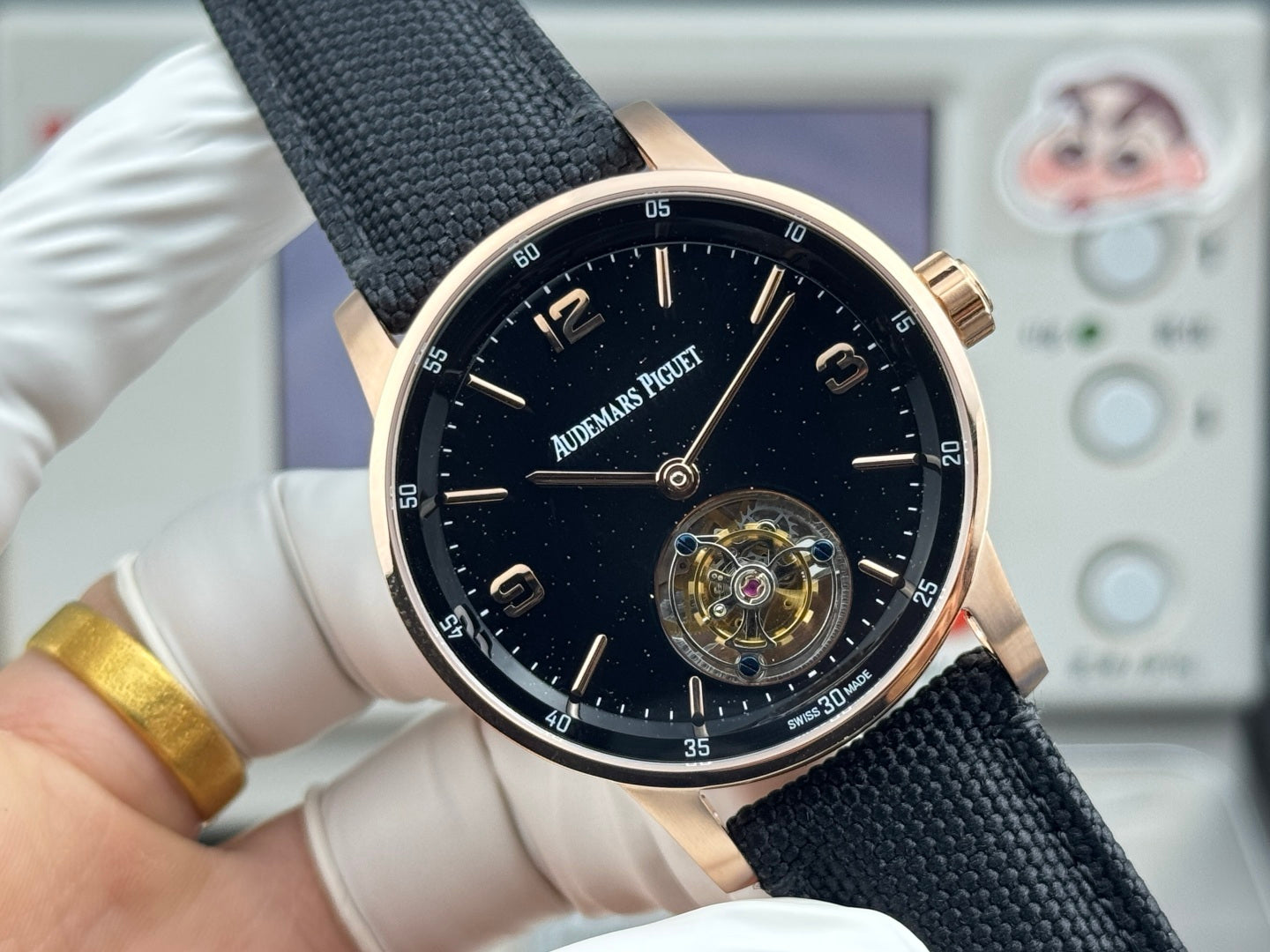 Audemars Piguet Code 11.59 Selfwinding Flying Tourbillon Rose Gold Case Black Dial
