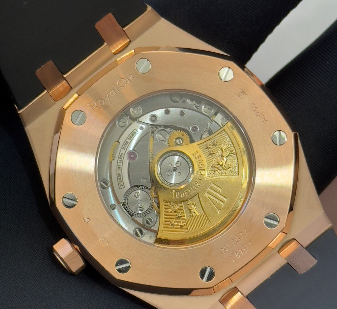 Audemars Piguet Royal Oak Selfwinding 41mm 15400OR Black  Dial Rubber Strap