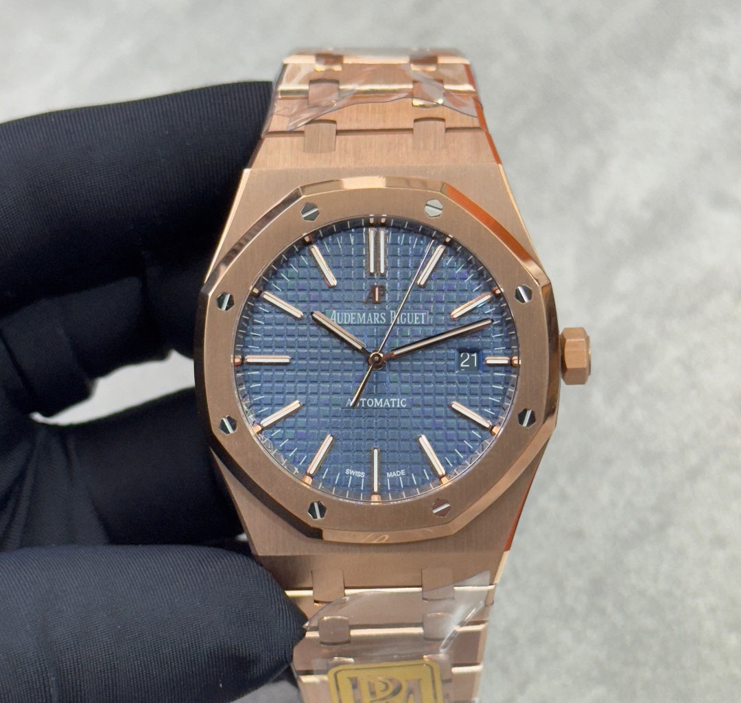 Audemars Piguet Royal Oak Selfwinding Rose Gold 41mm 15400OR Blue Dial