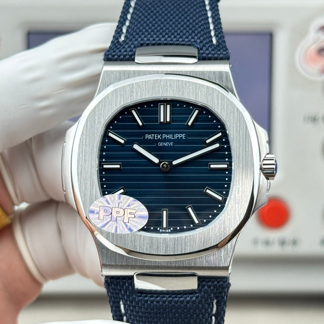 Patek Philippe Nautilus 41mm Blue Dial Fabric Strap