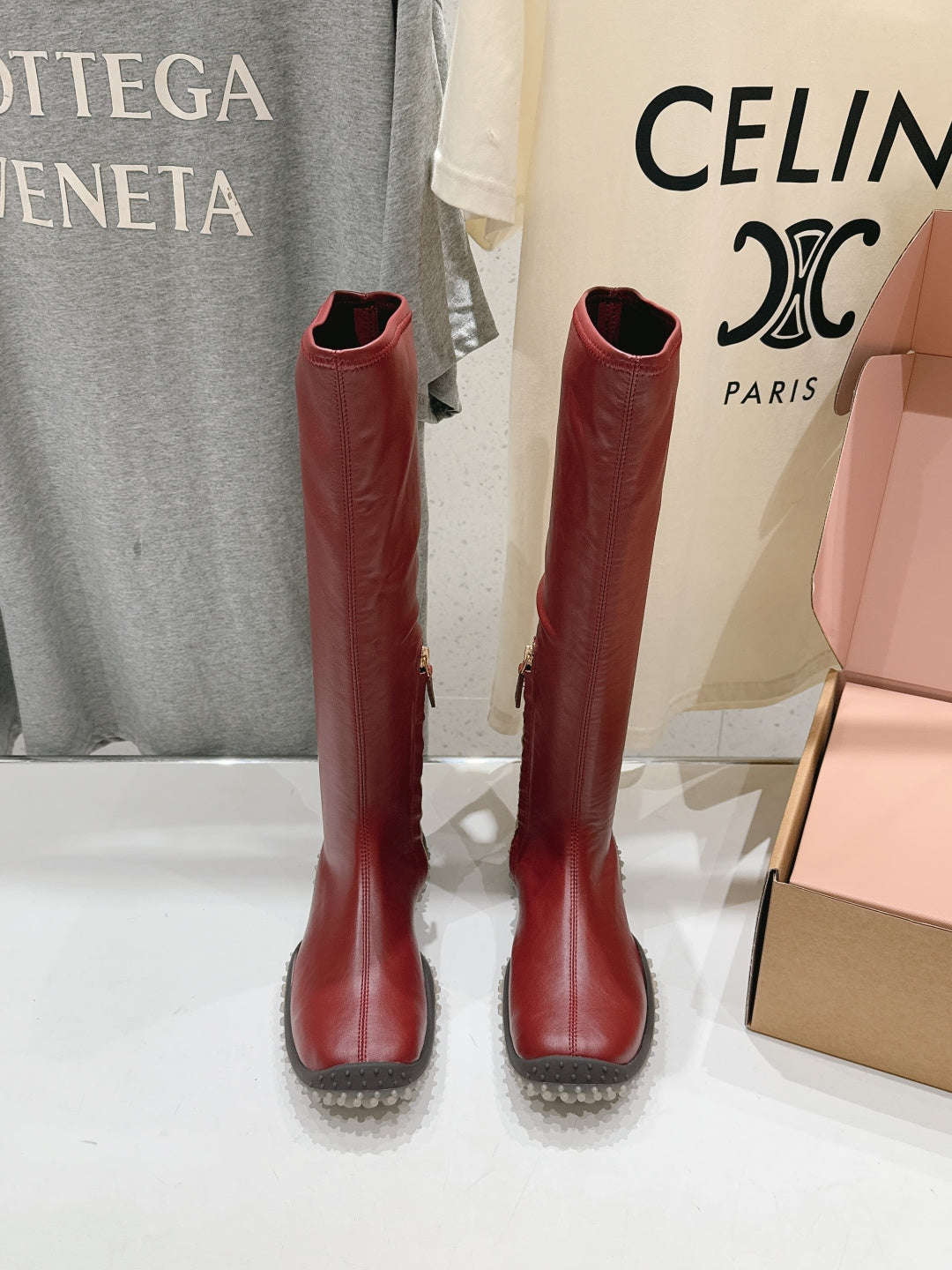 Miu Miu 2026 Stretch Knee-High Boots Leather 989560