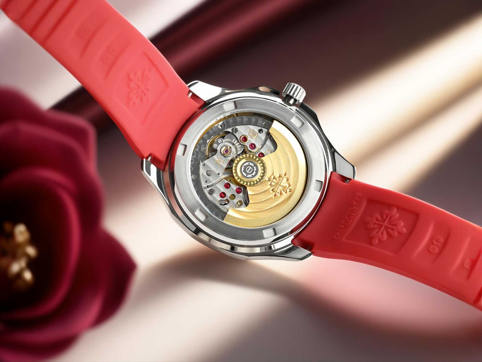 Patek Philippe Nautilus 38.8mm Red Dial Red Strap