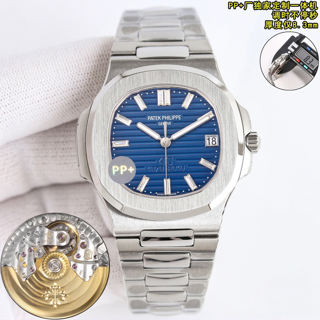 Patek Philippe Nautilus 40mm Blue Dial Steel Case