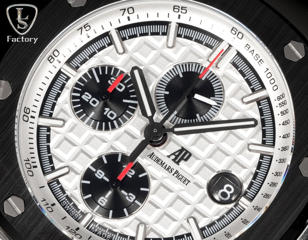 Audemars Piguet Royal Oak Offshore Chronograph 41mm Steel Case Black White Dial
