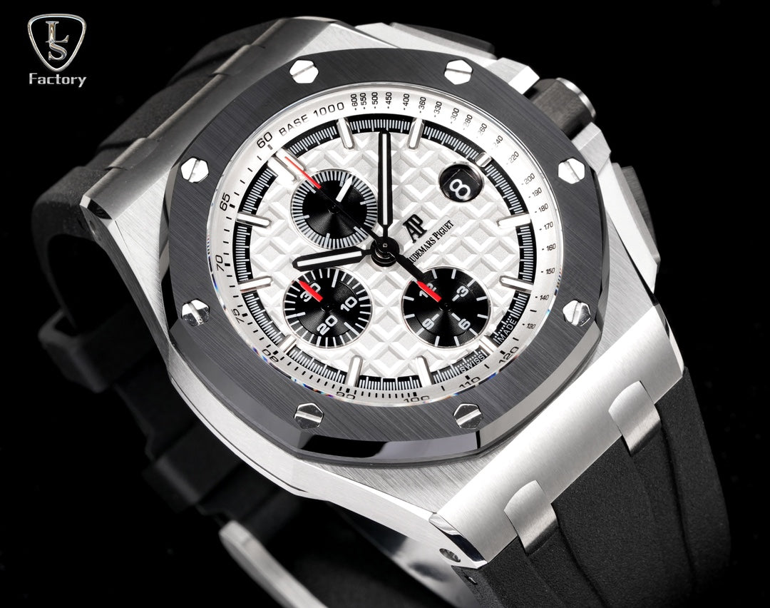 Audemars Piguet Royal Oak Offshore Chronograph 41mm Steel Case Black White Dial
