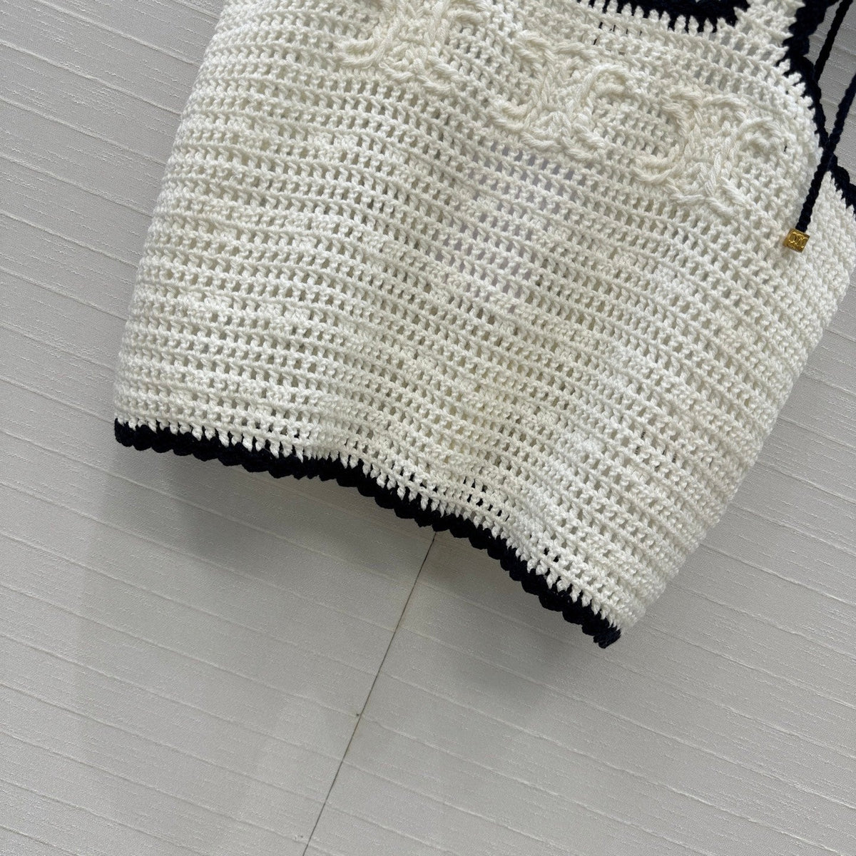 Celine 25 Knitted Small Camisole White Cotton