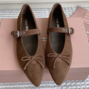 Miu Miu 2026 Ballet Flats Suede 955685