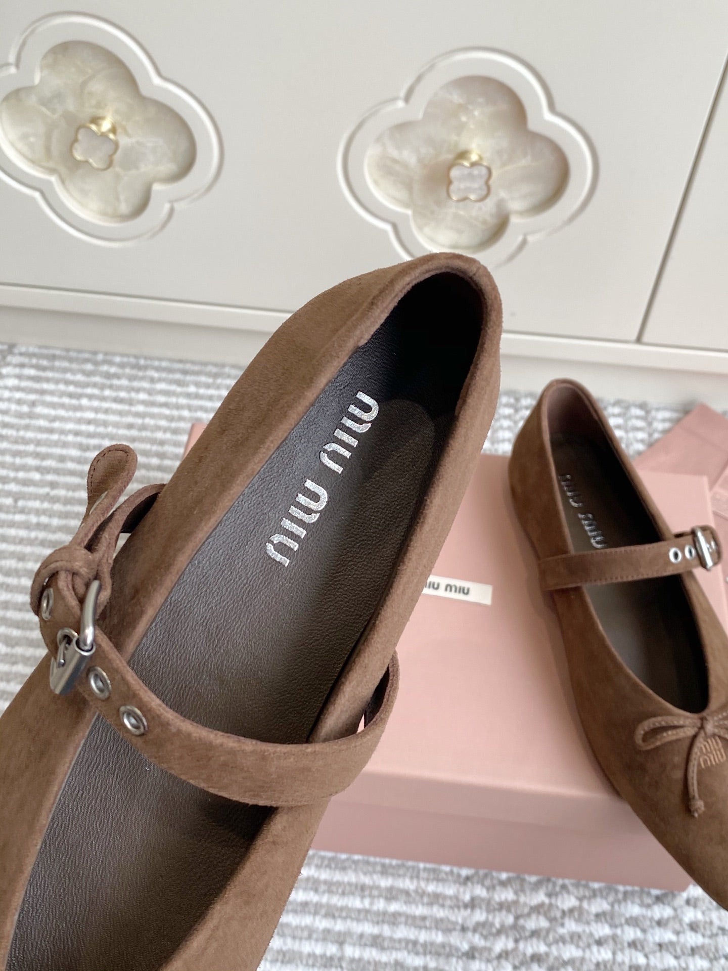 Miu Miu 2026 Ballet Flats Suede 955685