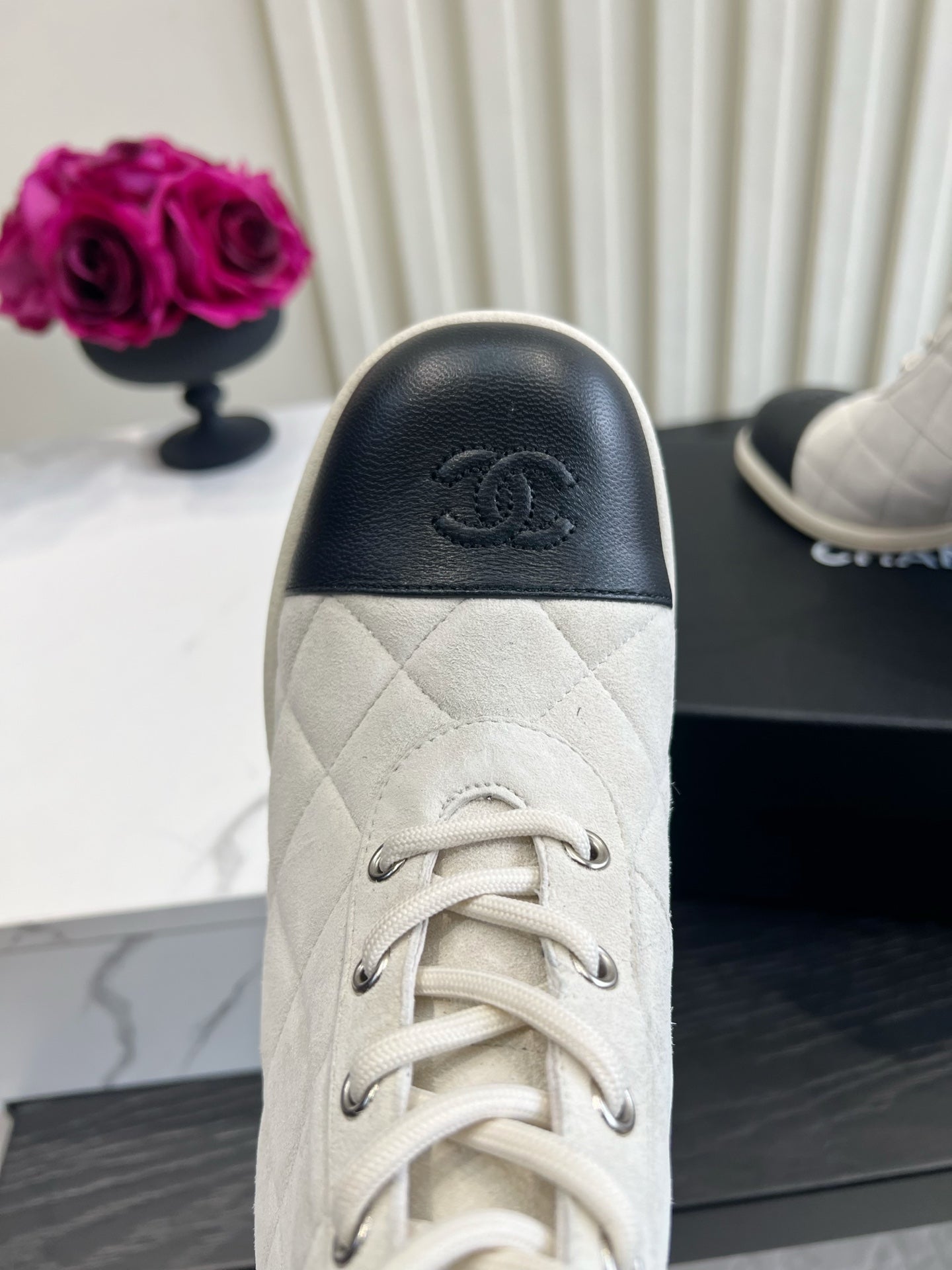 Chanel 2026 Lace-Up Ankle Boots Suede 977320
