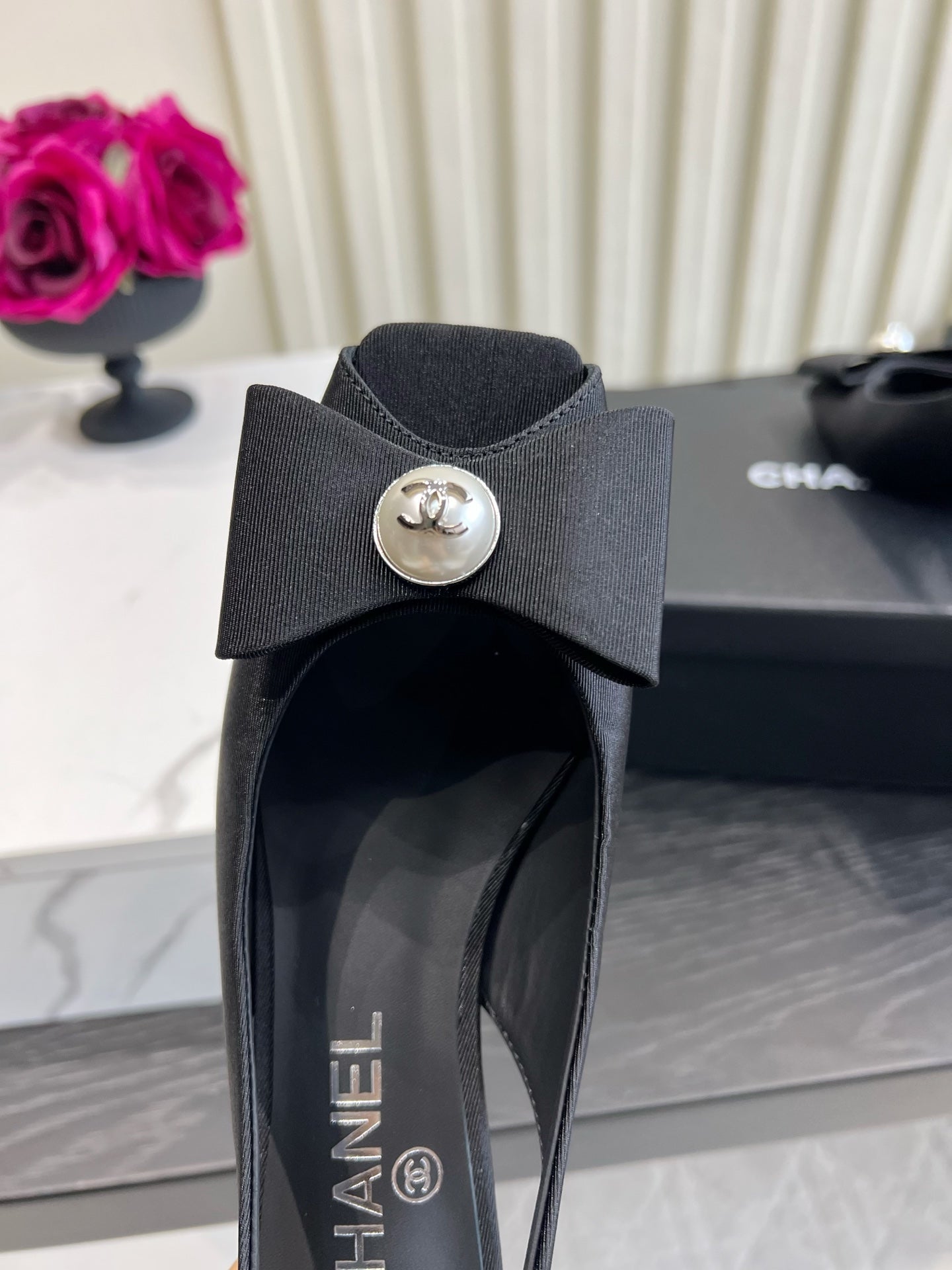 Chanel 2026 High Heels Sandals 60mm Black Cloth 977144