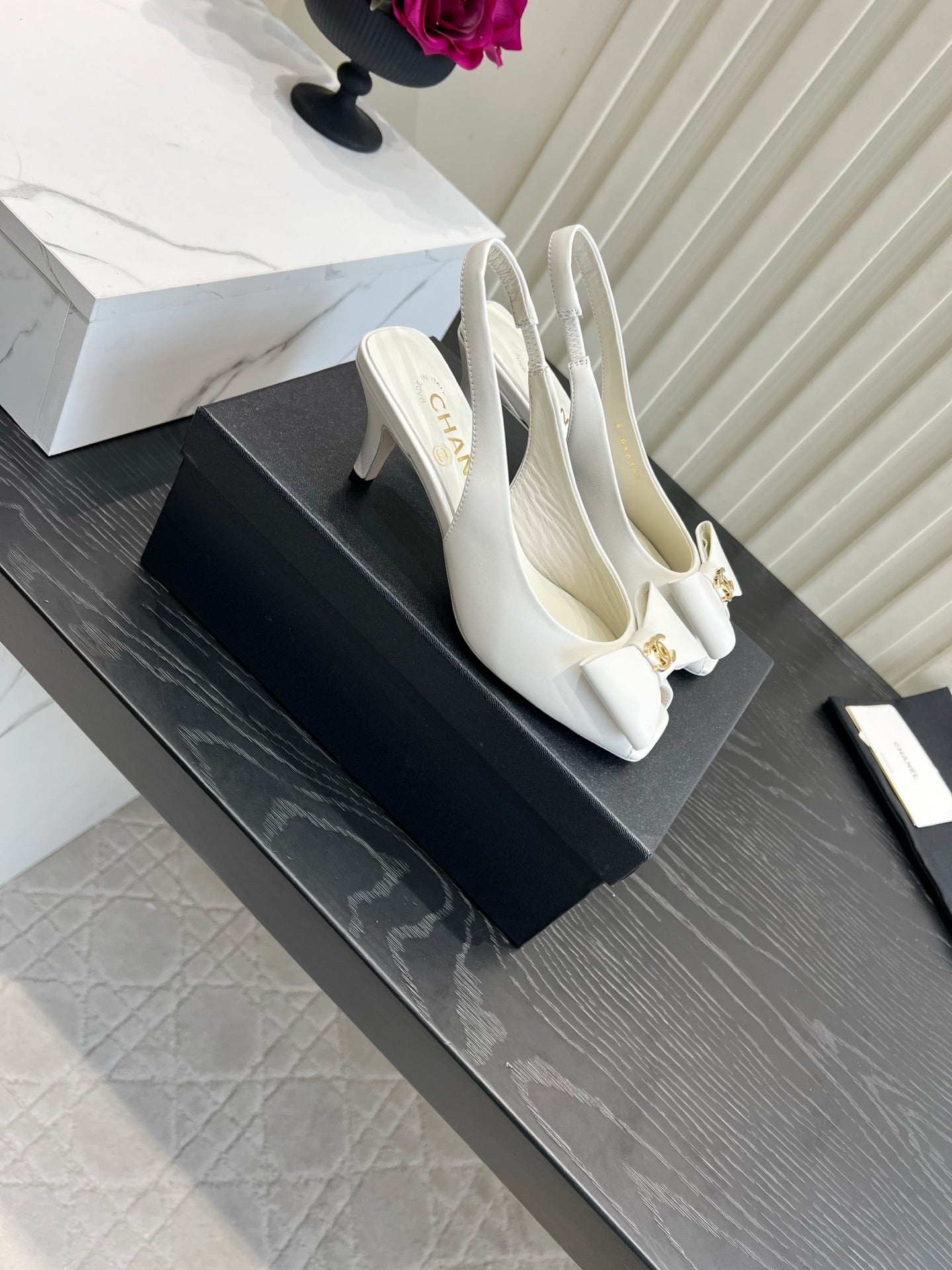 Chanel 2026 Bow-Tie Sandals 60mm Suede Sheepskin 977148