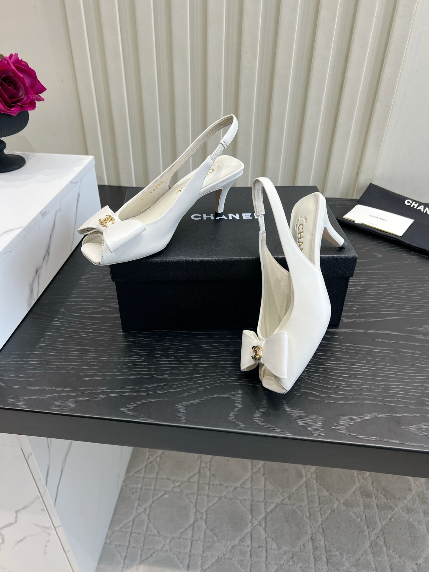 Chanel 2026 Bow-Tie Sandals 60mm Suede Sheepskin 977148