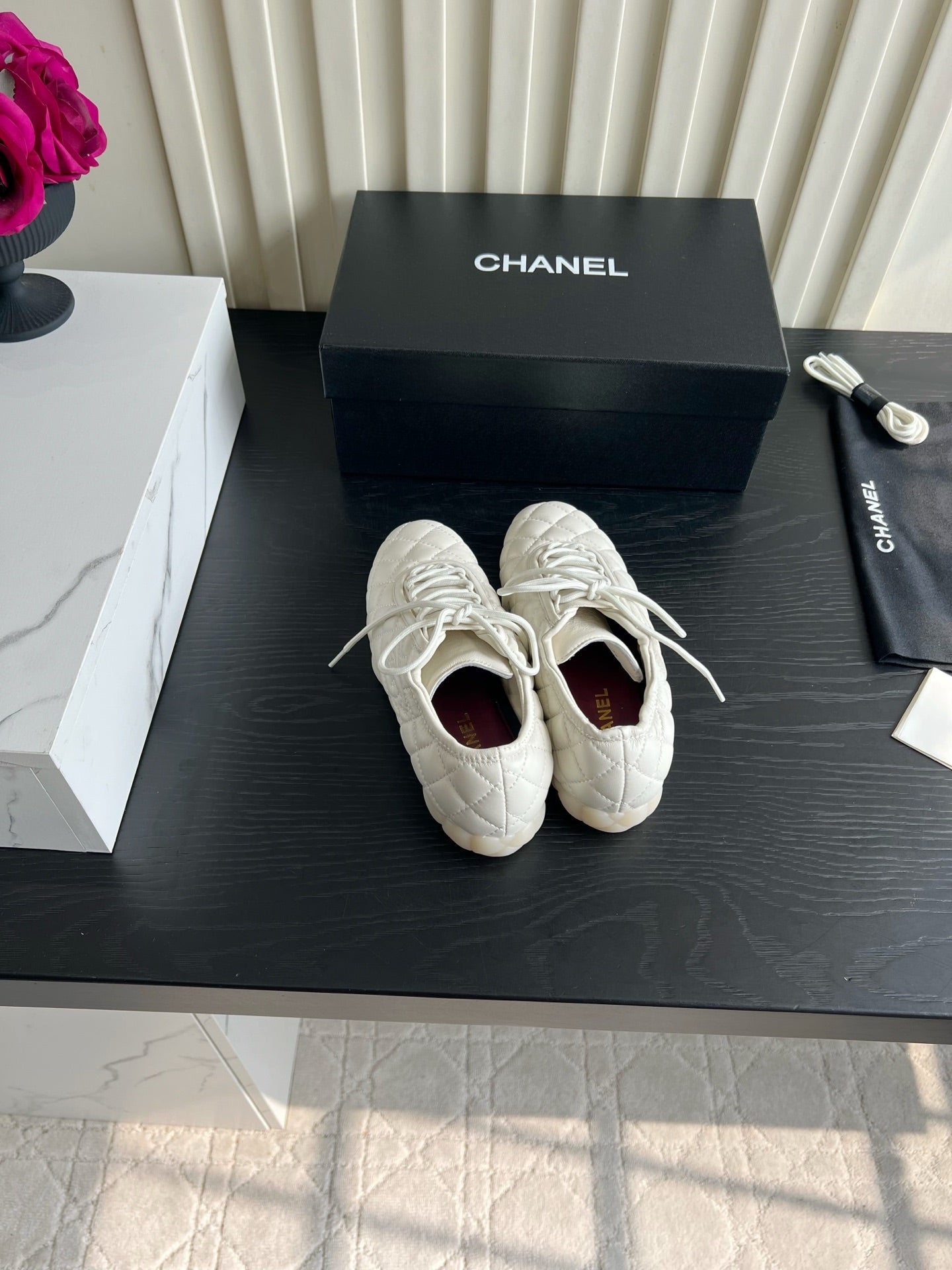 Chanel 2026 Quilted Sneakers Sheepskin 977189