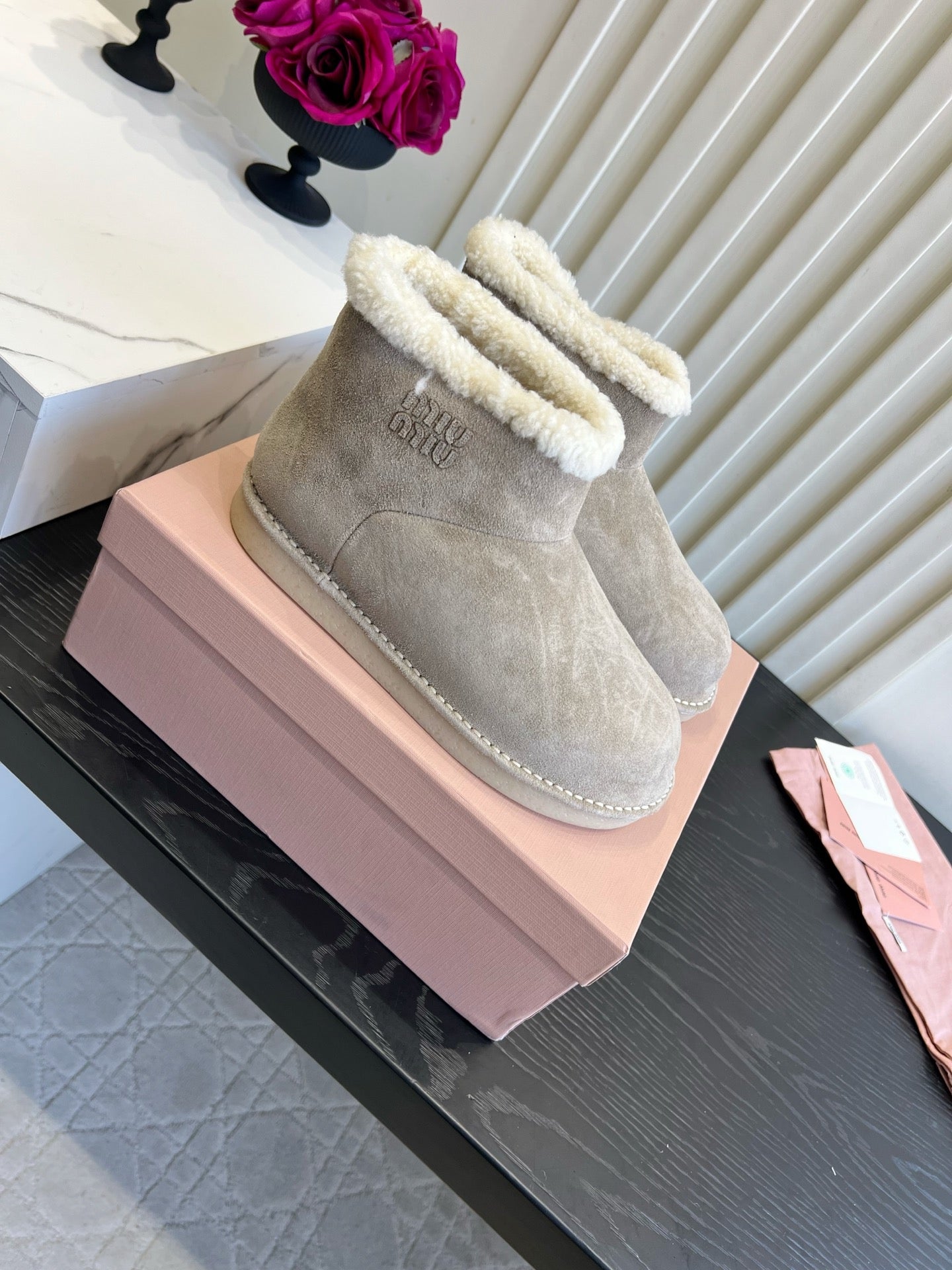 Miu Miu 2026 Snow Ankle Boots Suede 977010