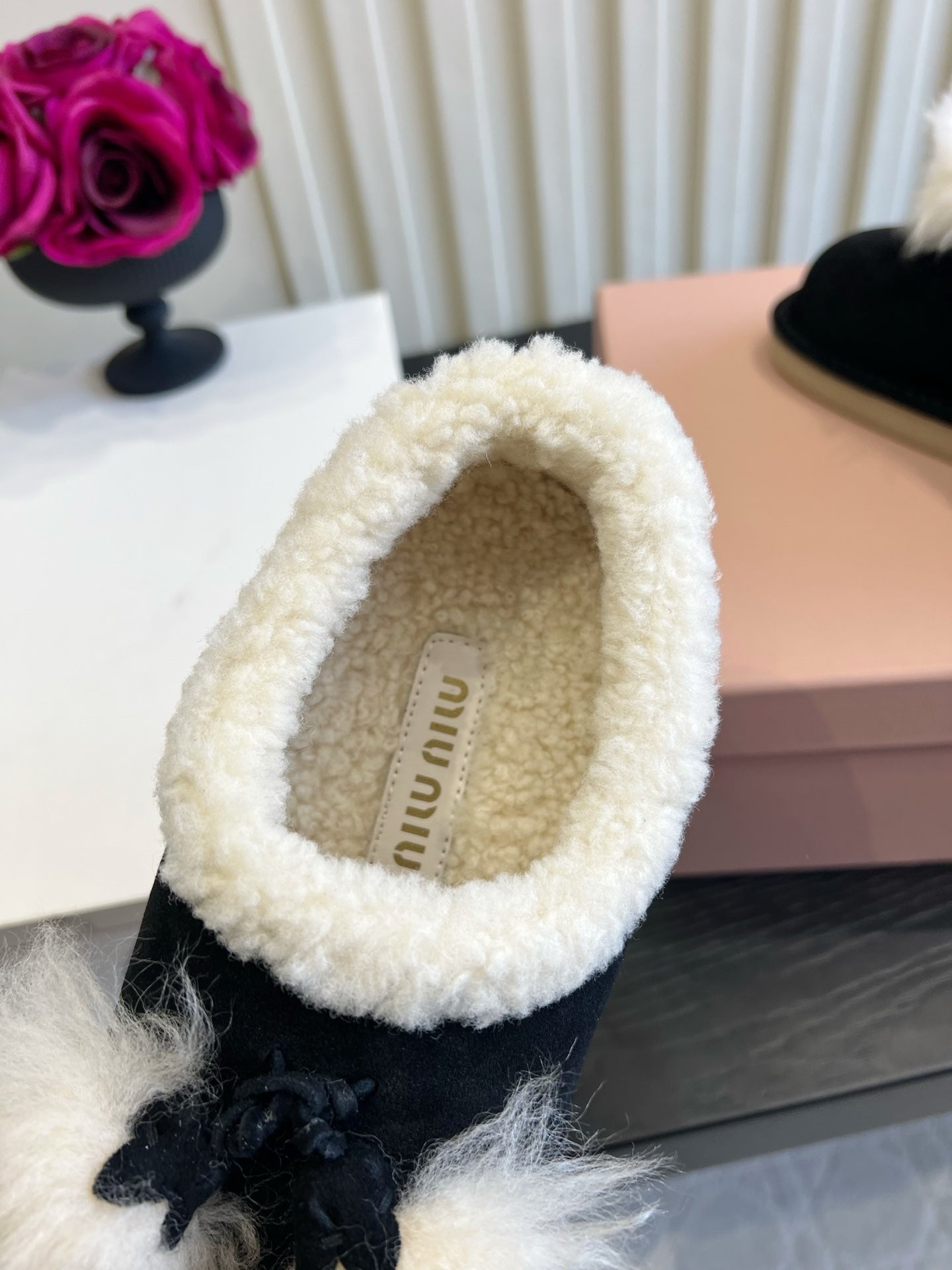 Miu Miu 2026 Snow Boots Black Suede 977013
