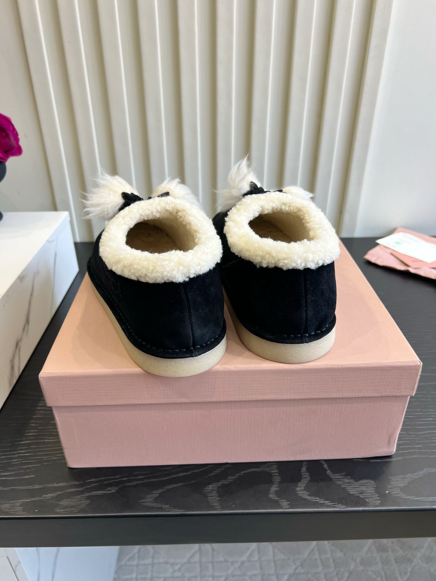 Miu Miu 2026 Snow Boots Black Suede 977013