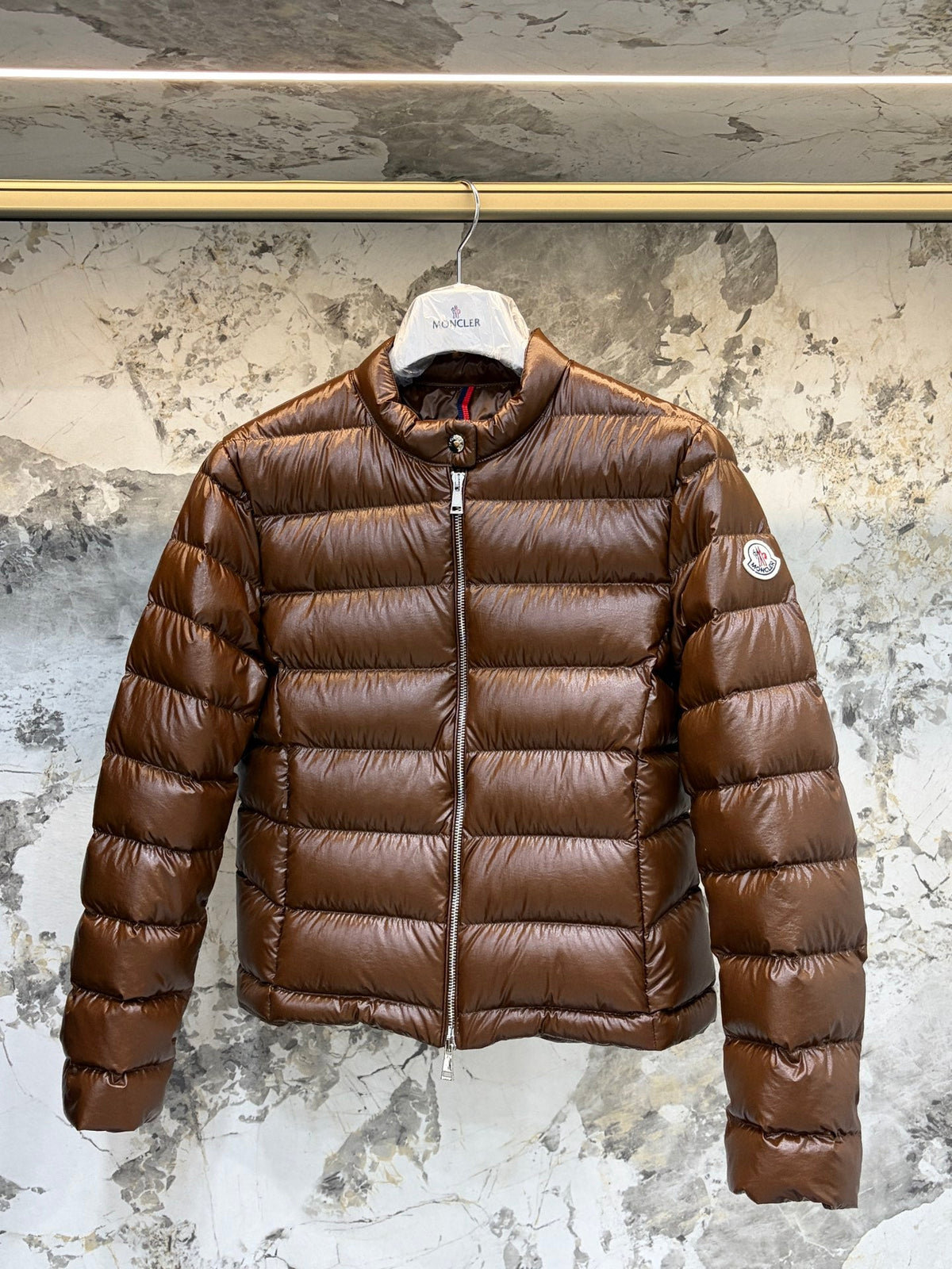 Moncler 2026 Papillon Short Stand Collar Jacket Nylon Down