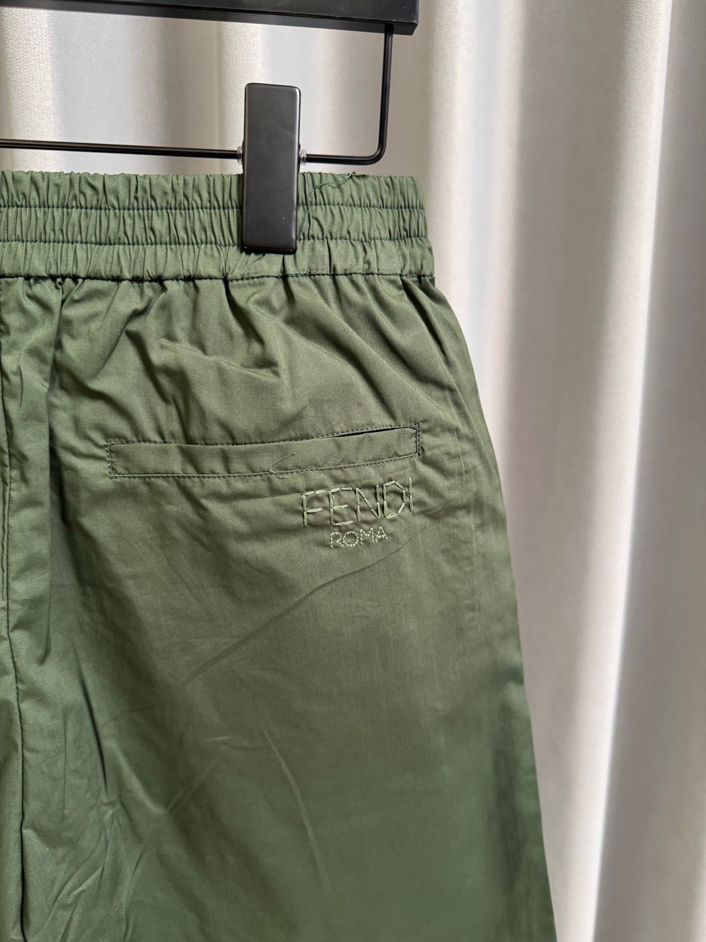 Fendi 2026 Men's Casual Shorts Olive Green Polyester Nylon 830399