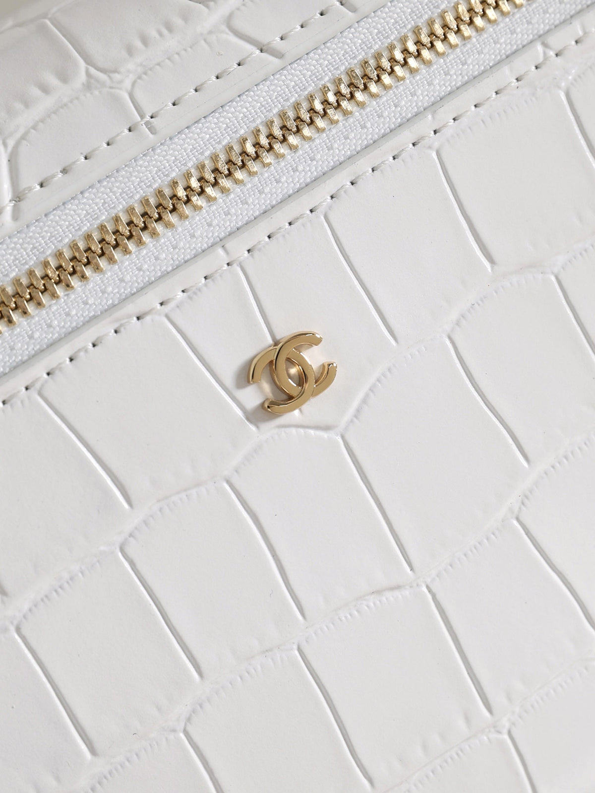 Chanel 2026 Crocodile Embossed Vanity Bag 25cm Leather