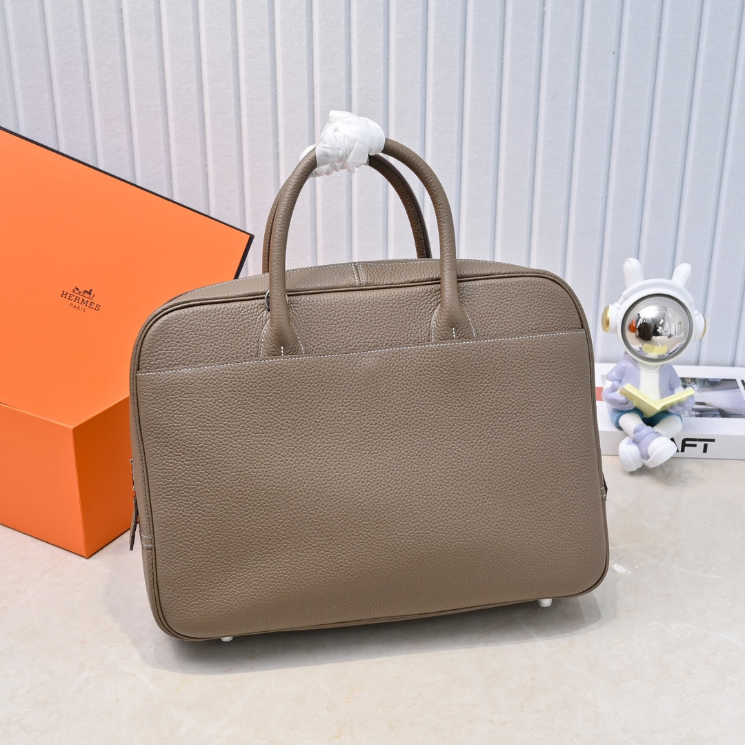 High-end Hermes 2026 Steve Briefcase Togo Leather