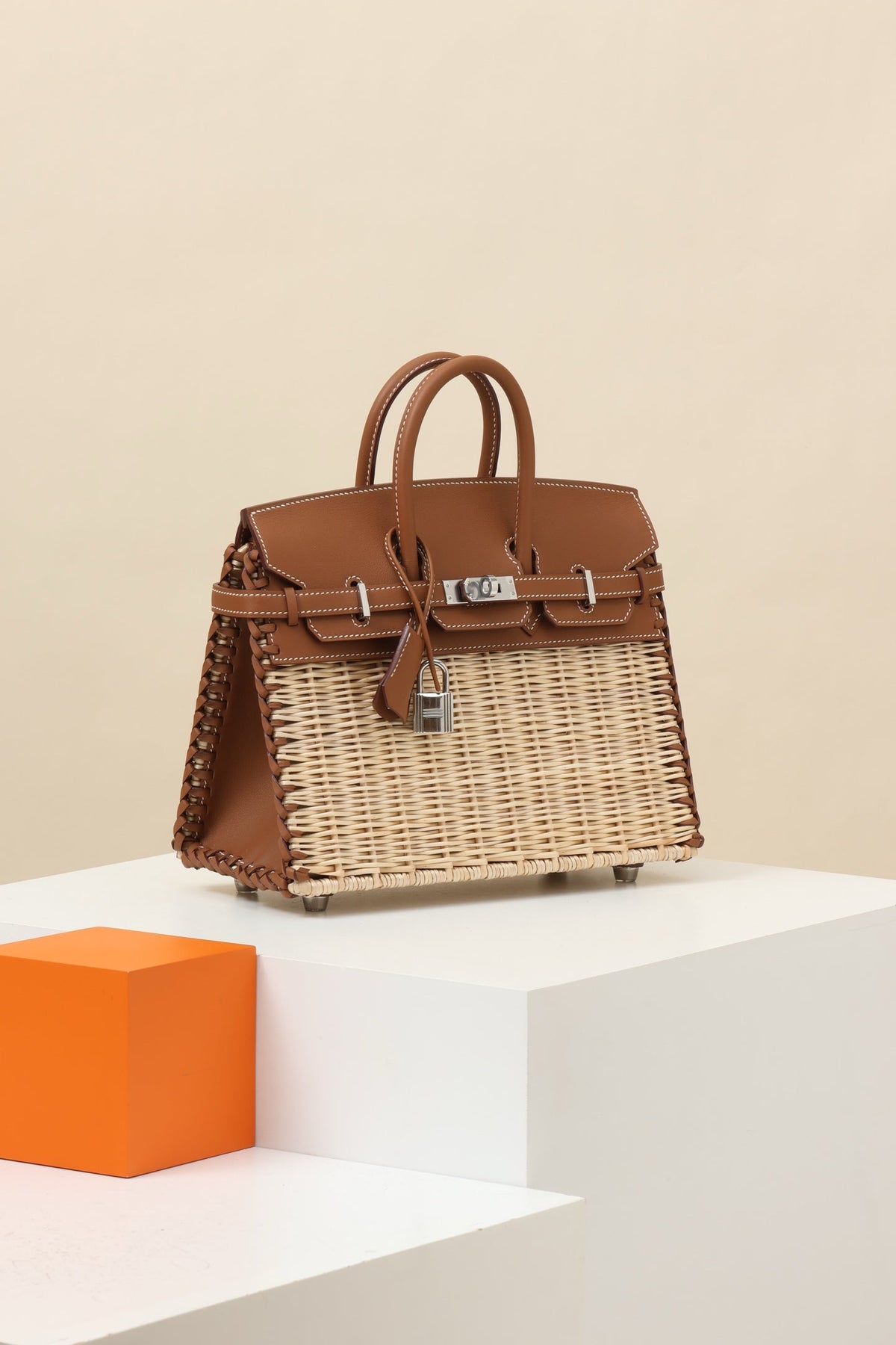 High-end Hermes 2026 Birkin Picnic Bag 25cm Swift Rattan