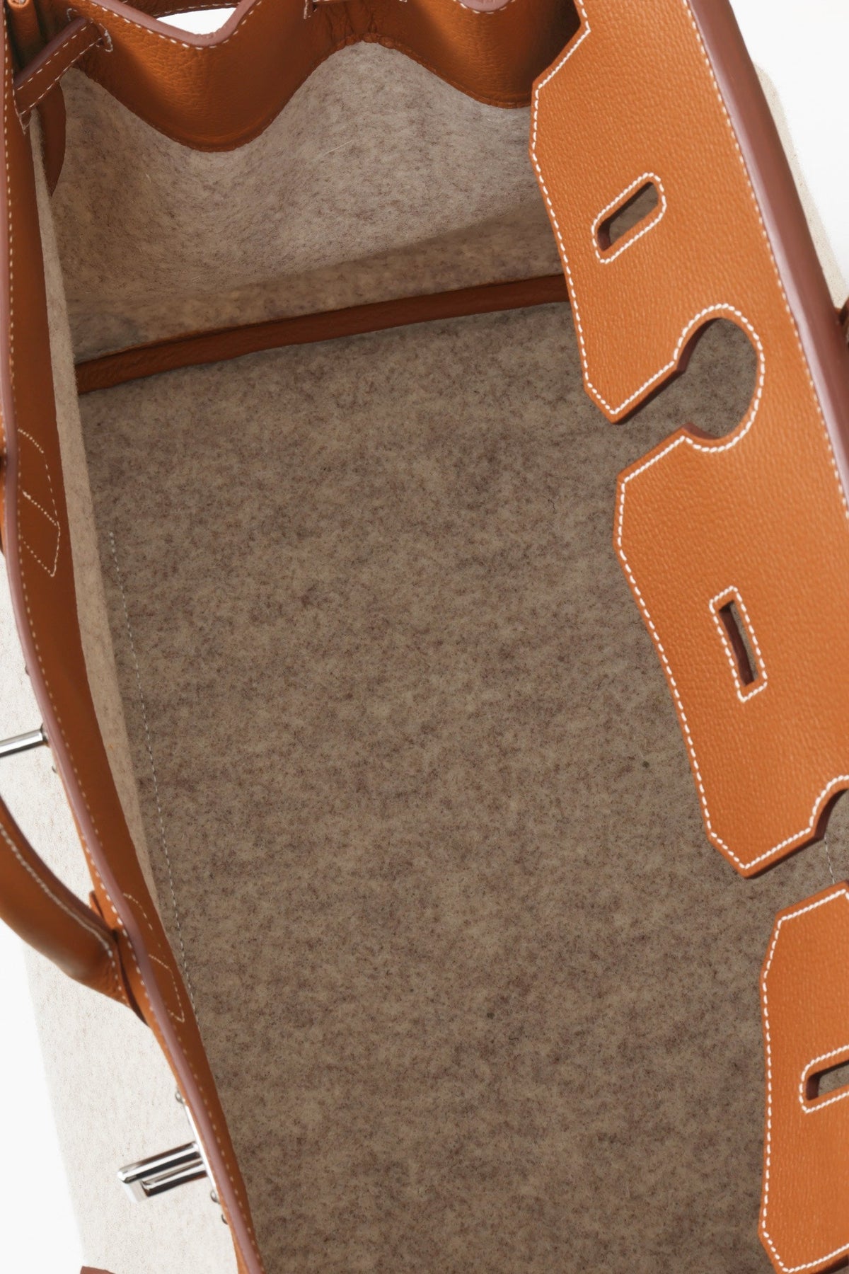 High-end Hermes 2026 Birkin Haut à Courroies 40 Bag Golden Brown Felt/Togo Leather