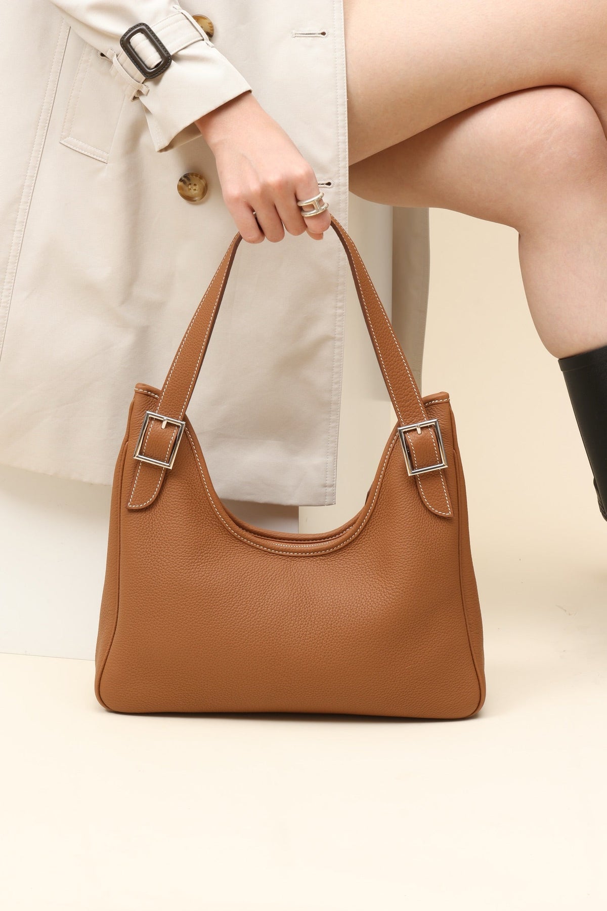 High-end Hermes 2026 Massai Cut 32 Bag Golden Brown Togo Leather