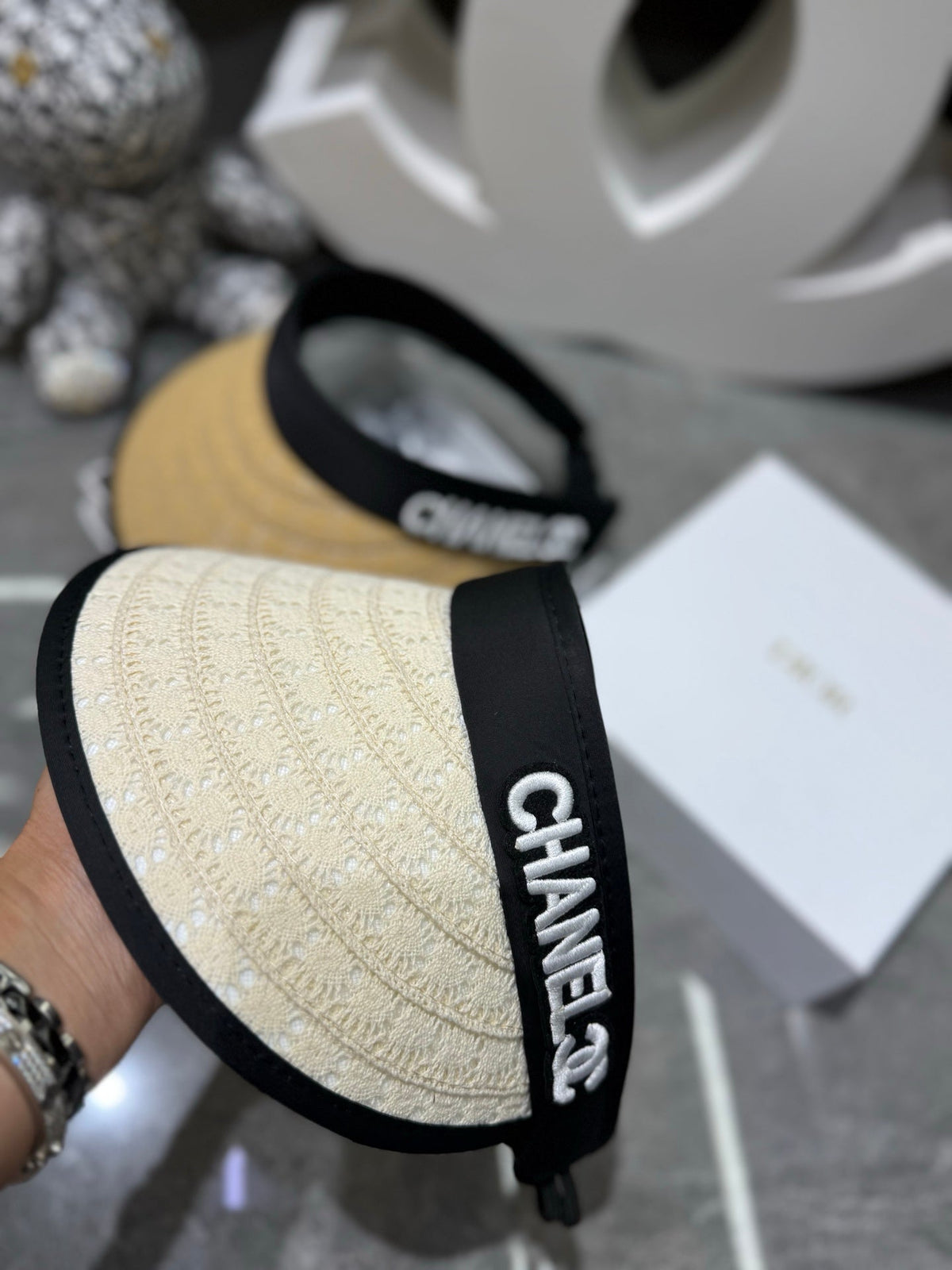 Chanel Open-top Cap With Straw Brim 280794