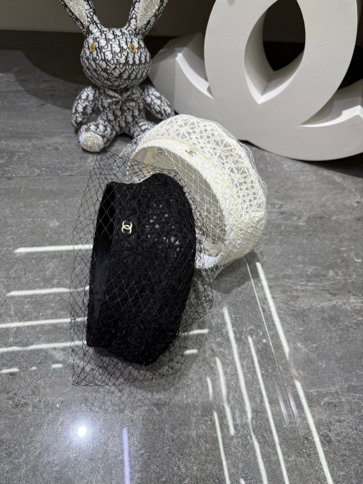 Chanel Lace Mesh Beret 413052