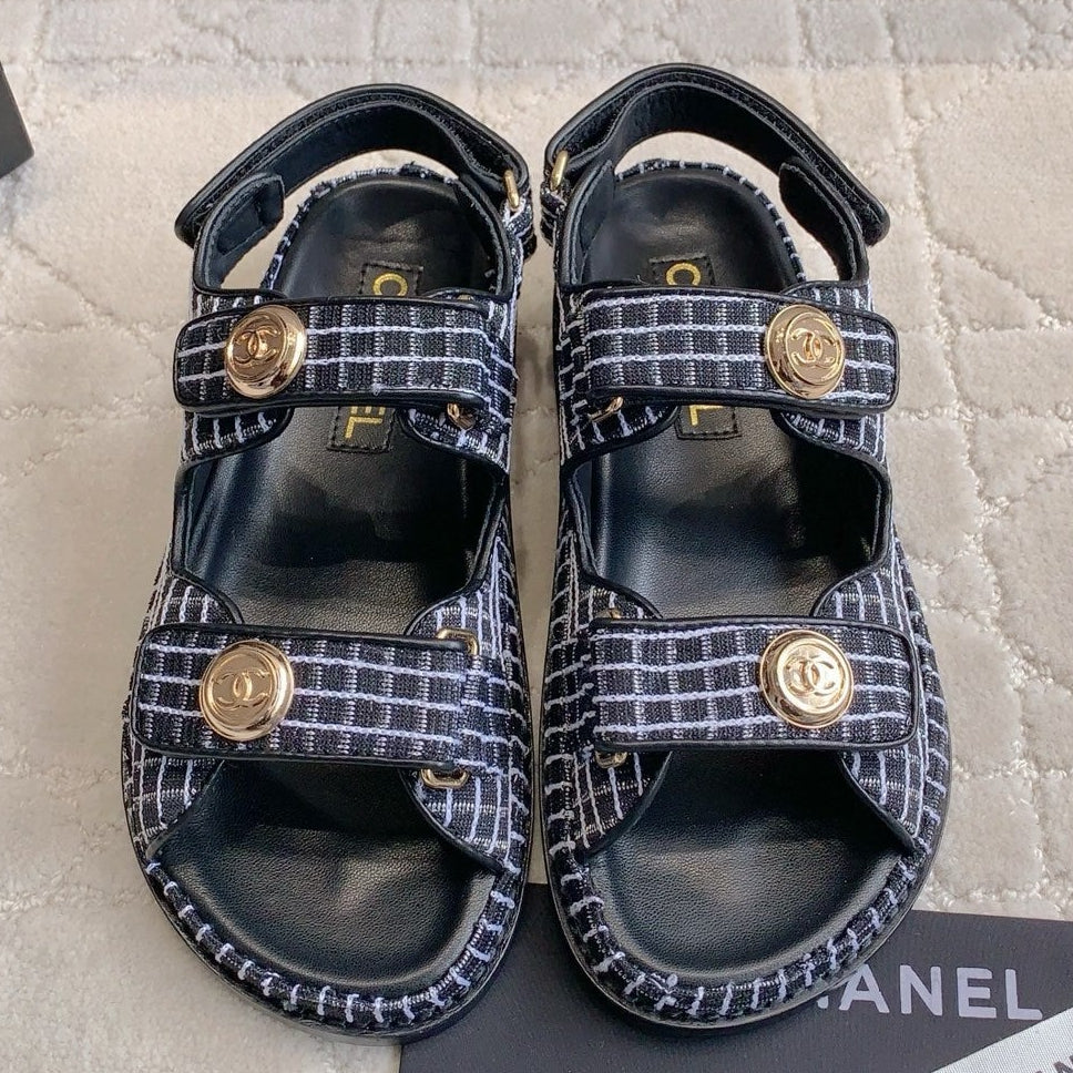 Chanel 2026 Velcro Sandals Fabric 977384