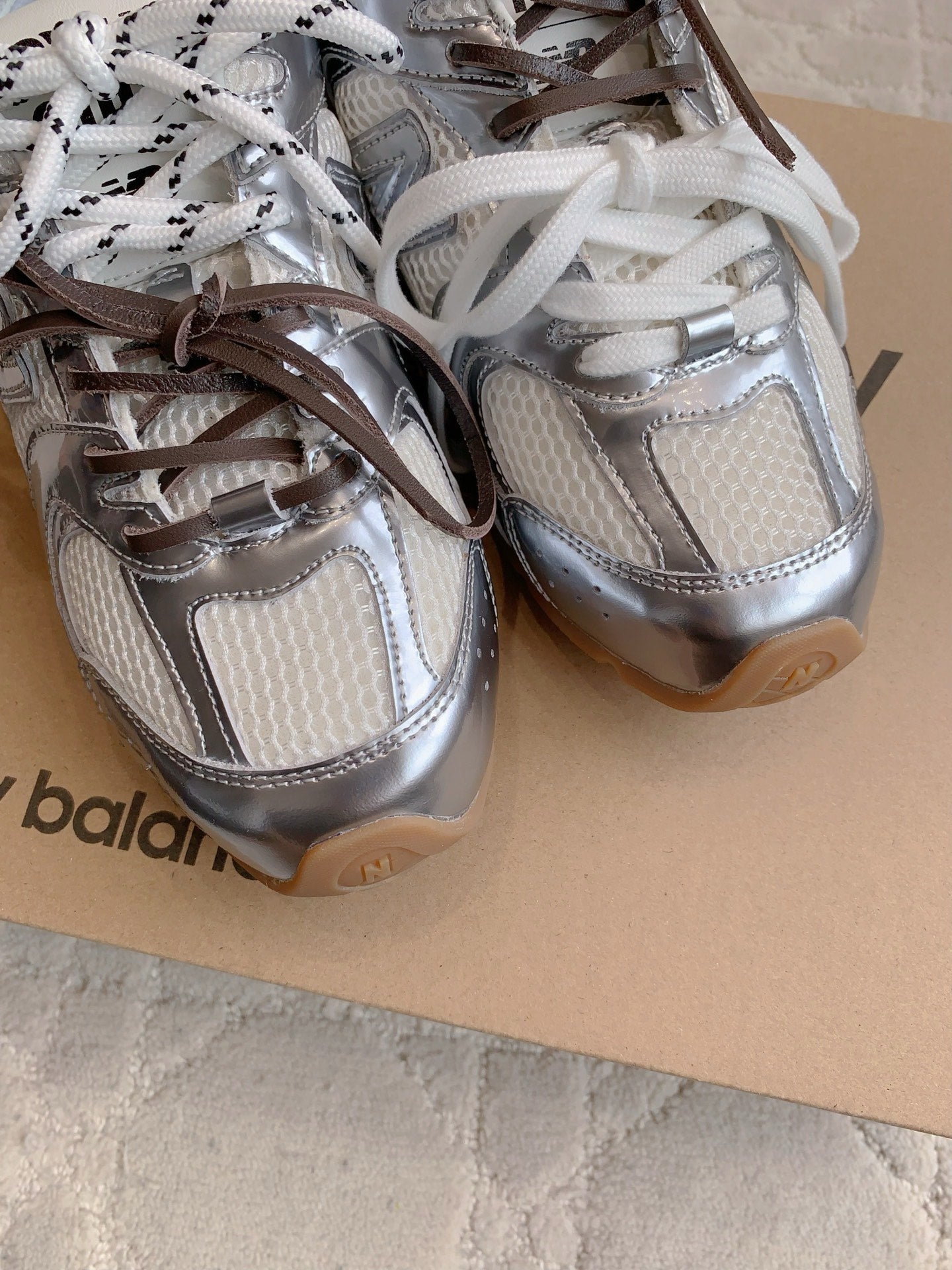 Miu Miu 2026 Balance 530 Sneakers Suede Leather 977043