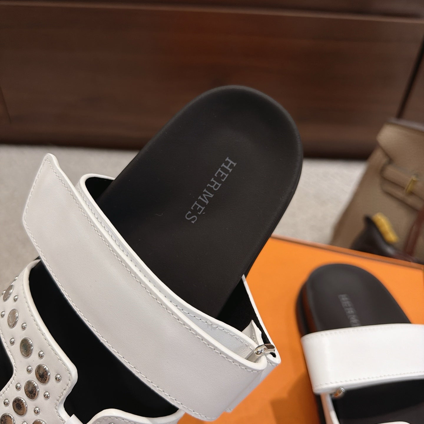 Hermes 2026 Chypre Sandal With Clou de Selle Details Calfskin 960069