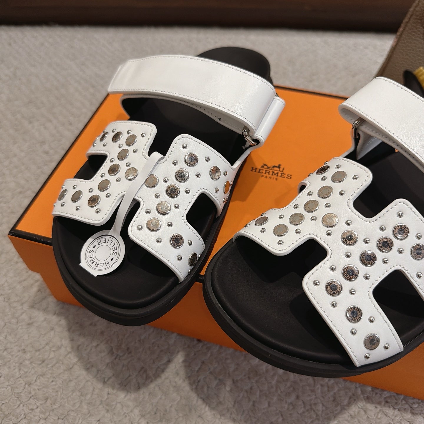 Hermes 2026 Chypre Sandal With Clou de Selle Details Calfskin 960069