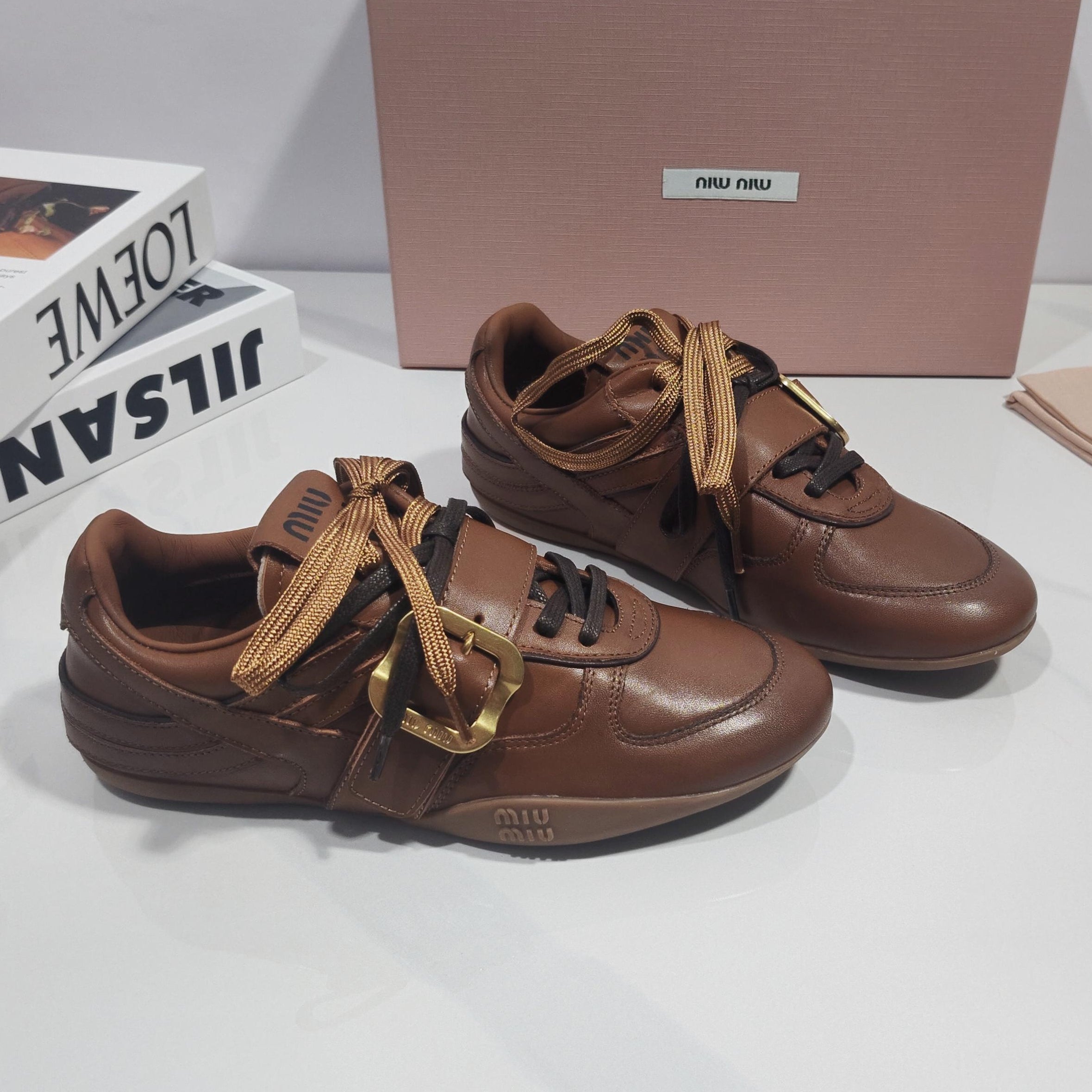 Miumiu 2026 Buckle Sneaker Leather 953679
