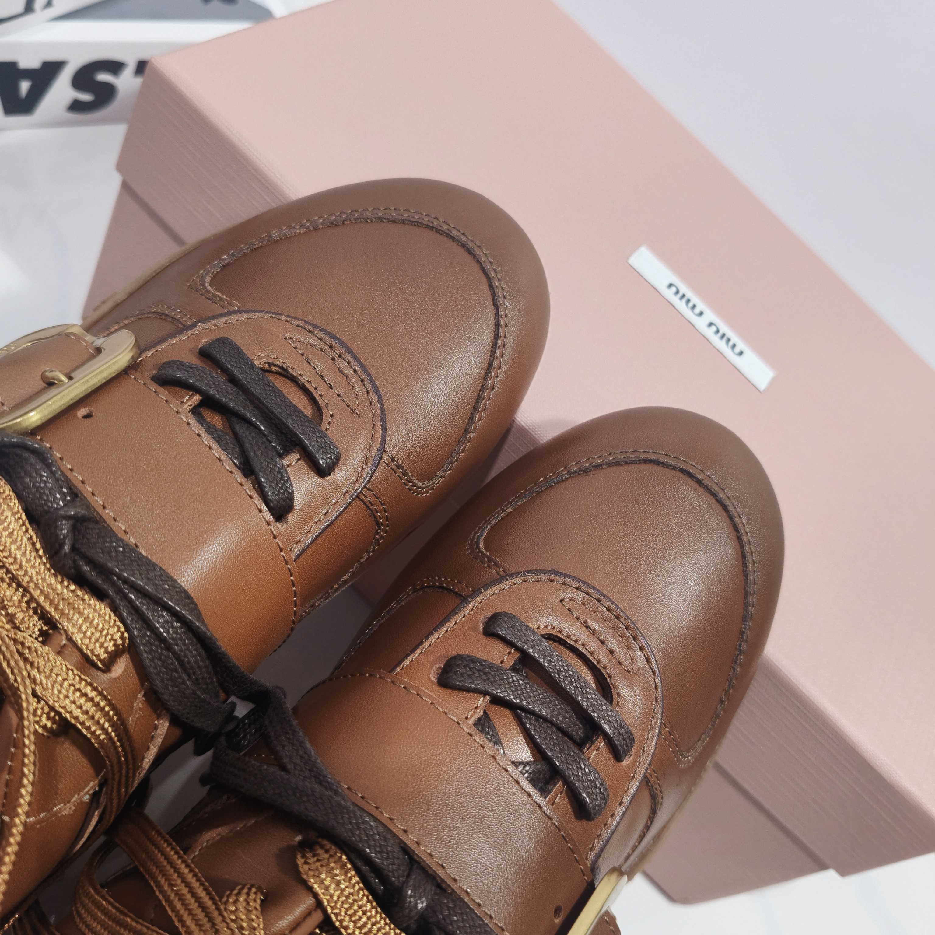 Miumiu 2026 Buckle Sneaker Leather 953679