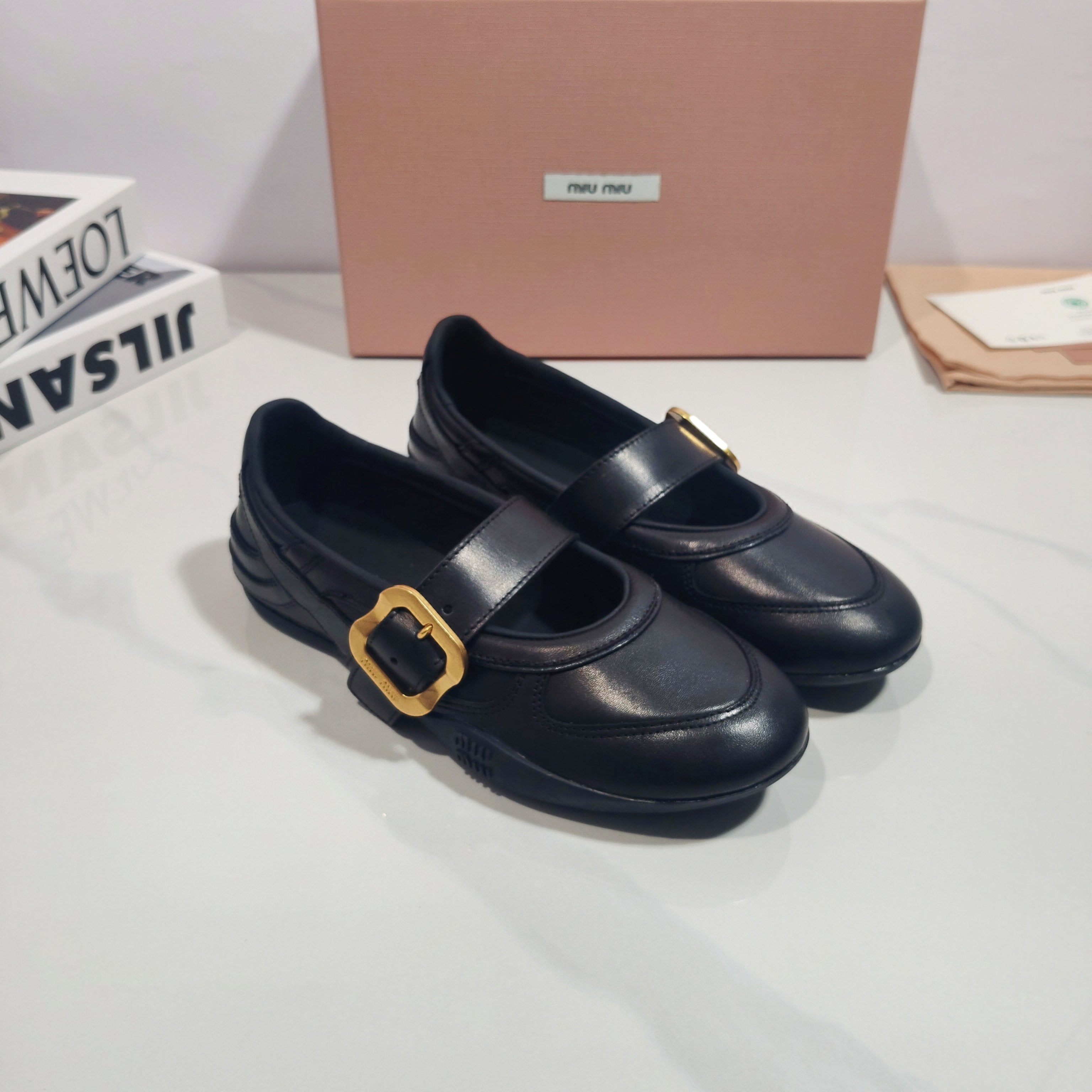 Miumiu 2026 Gymnasium Ballet Flat Leather 953684