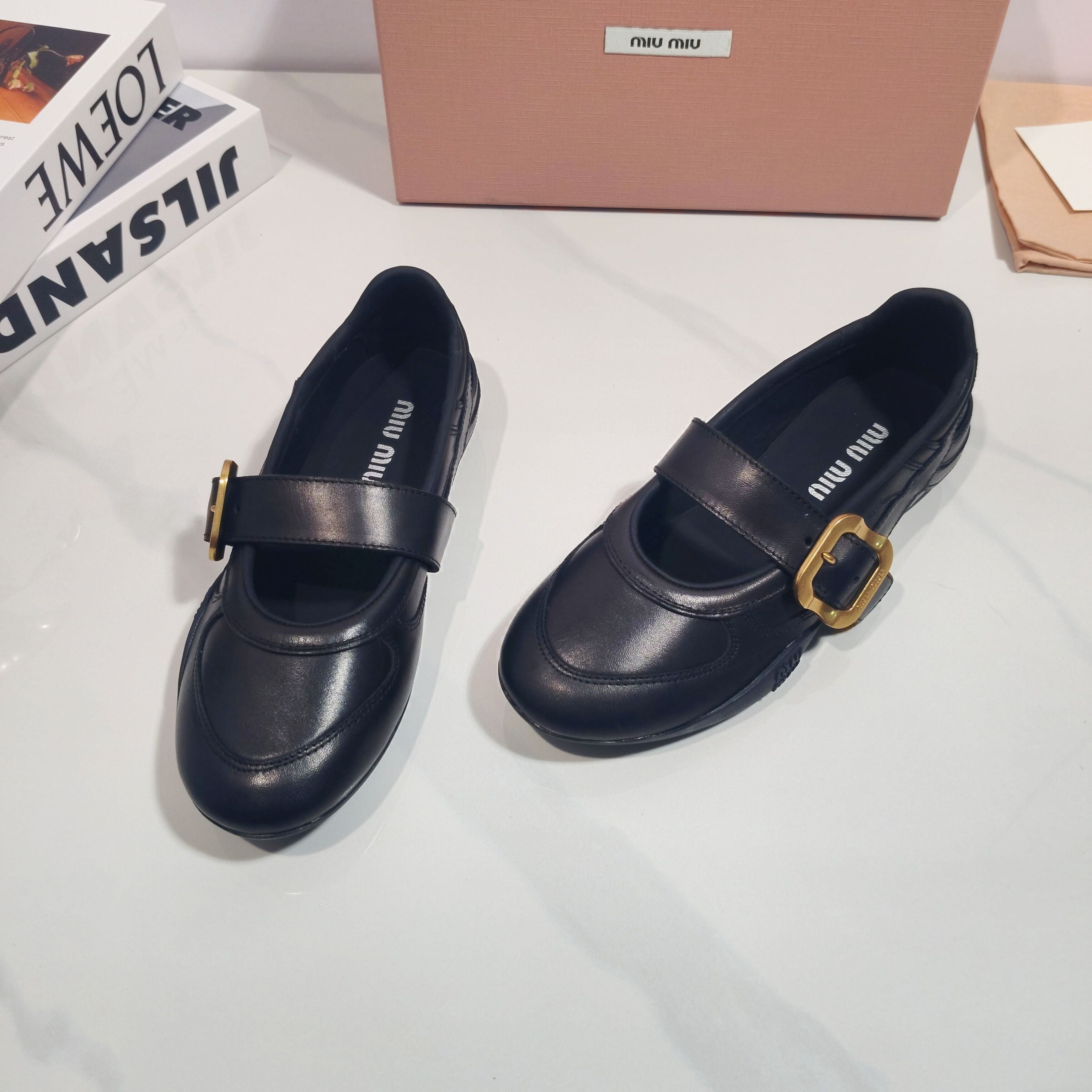 Miumiu 2026 Gymnasium Ballet Flat Leather 953684