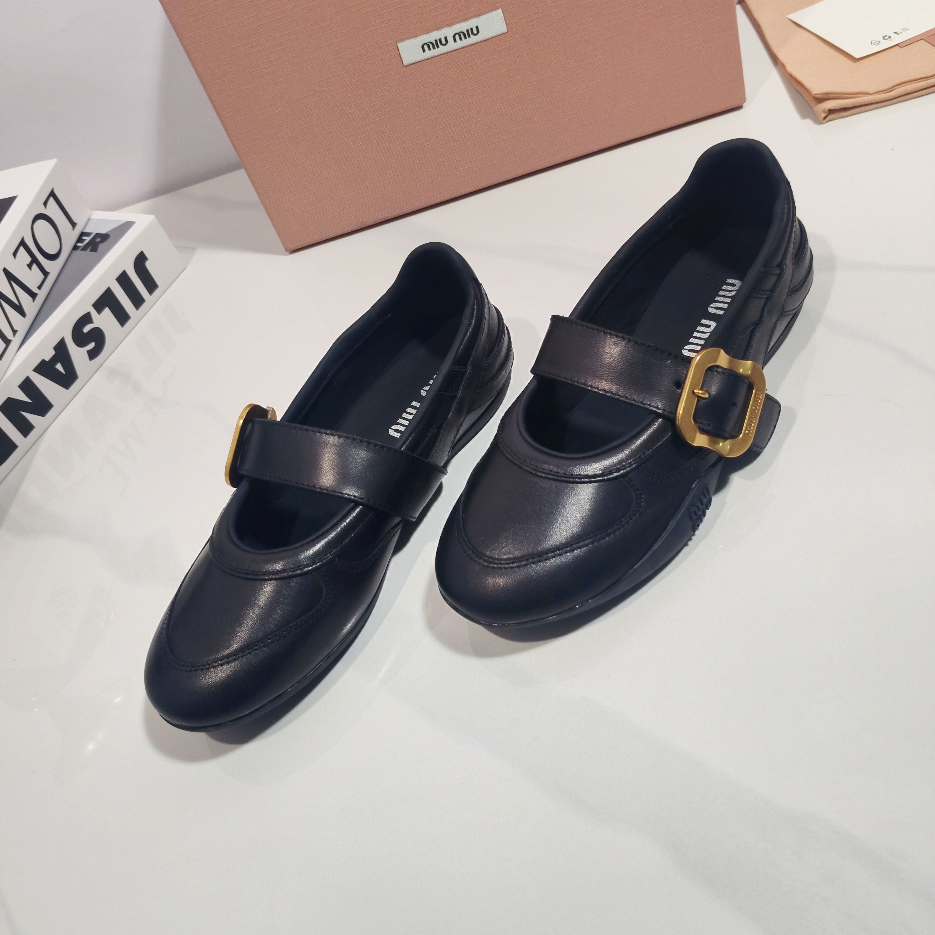 Miumiu 2026 Gymnasium Ballet Flat Leather 953684