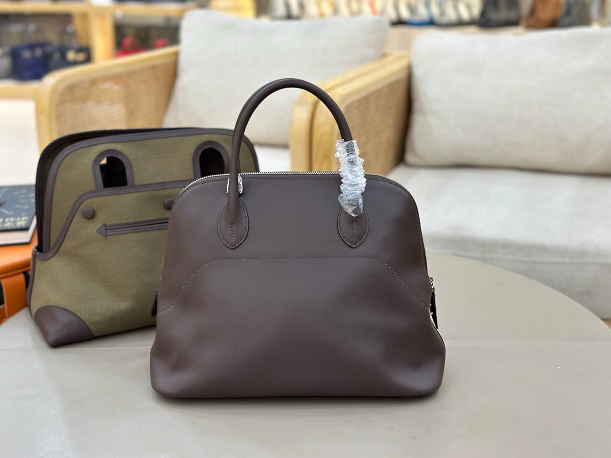 High-end Hermes 2026 Cargo Bolide 31cm Bag Canvas/Swift Leather