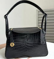 High-end Hermes 2026 Lindy 30cm Black Crocodile Leather