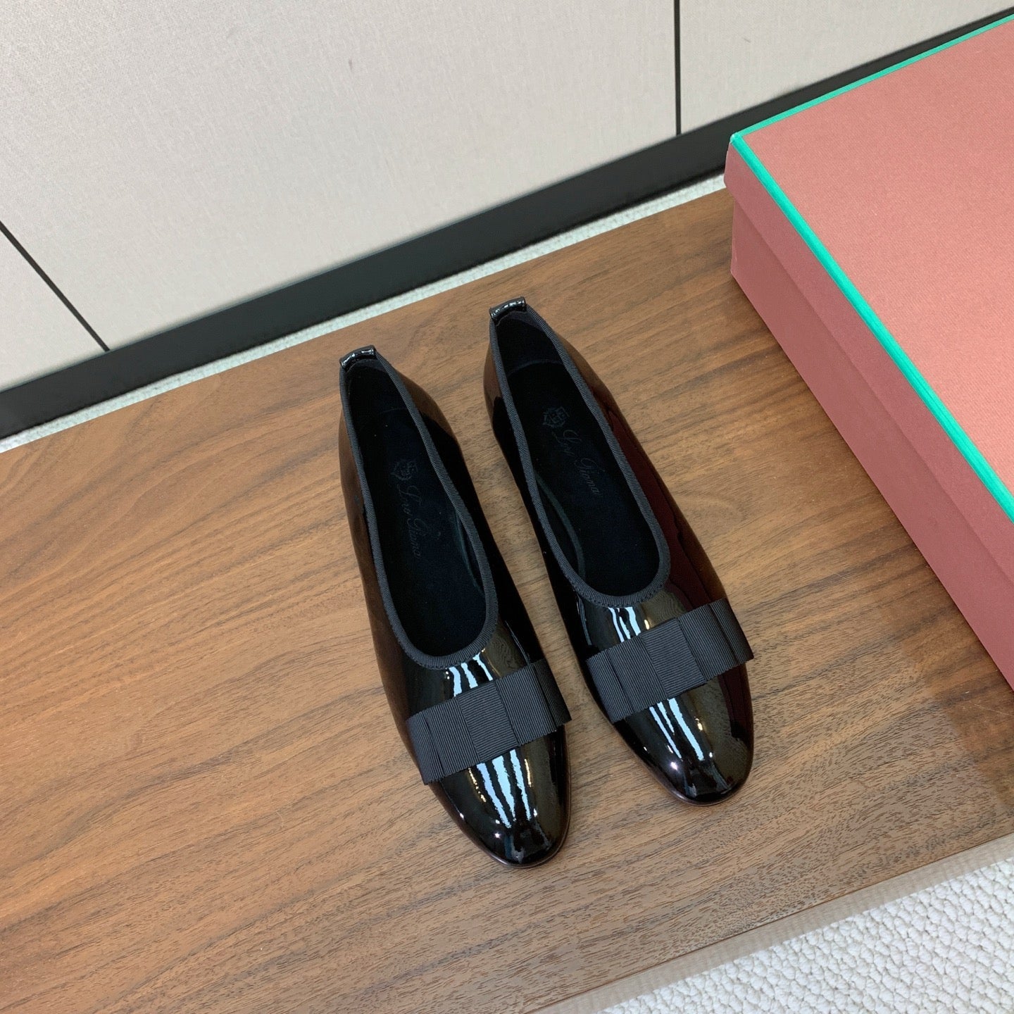 Loro Piana 2026 Bow Ballet Flat Patent Leather And Fabric 935158