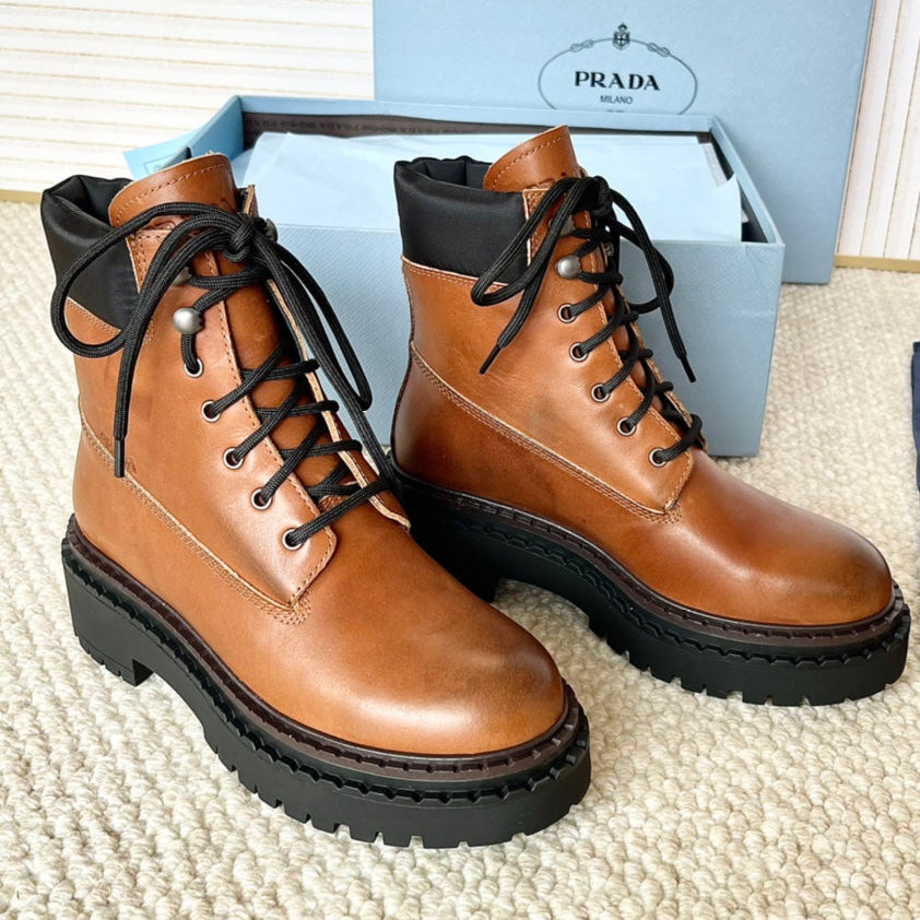 Prada 2026 Re-Nylon Ankle Boots Cowhide 149578