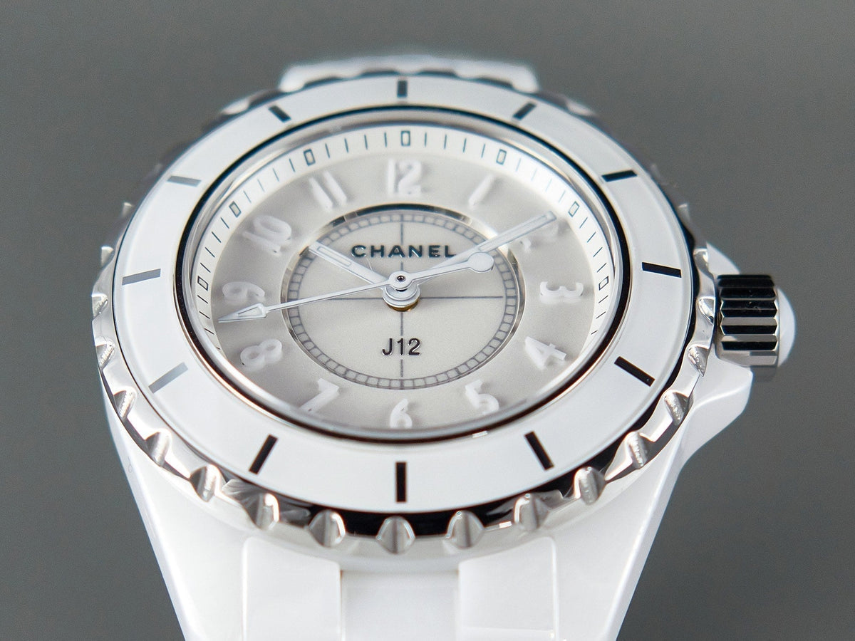 J12 Quartz White Ceramic White Numerals White Dial