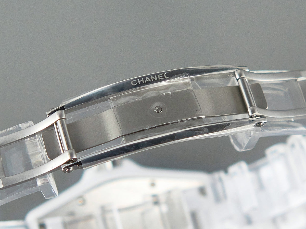 J12 Date Quartz White Ceramic Stainless Graffiti Limited