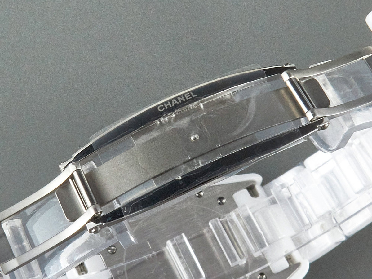J12 38mm Automatic Limited Untitled H5582 White Ceramic Black White Dial