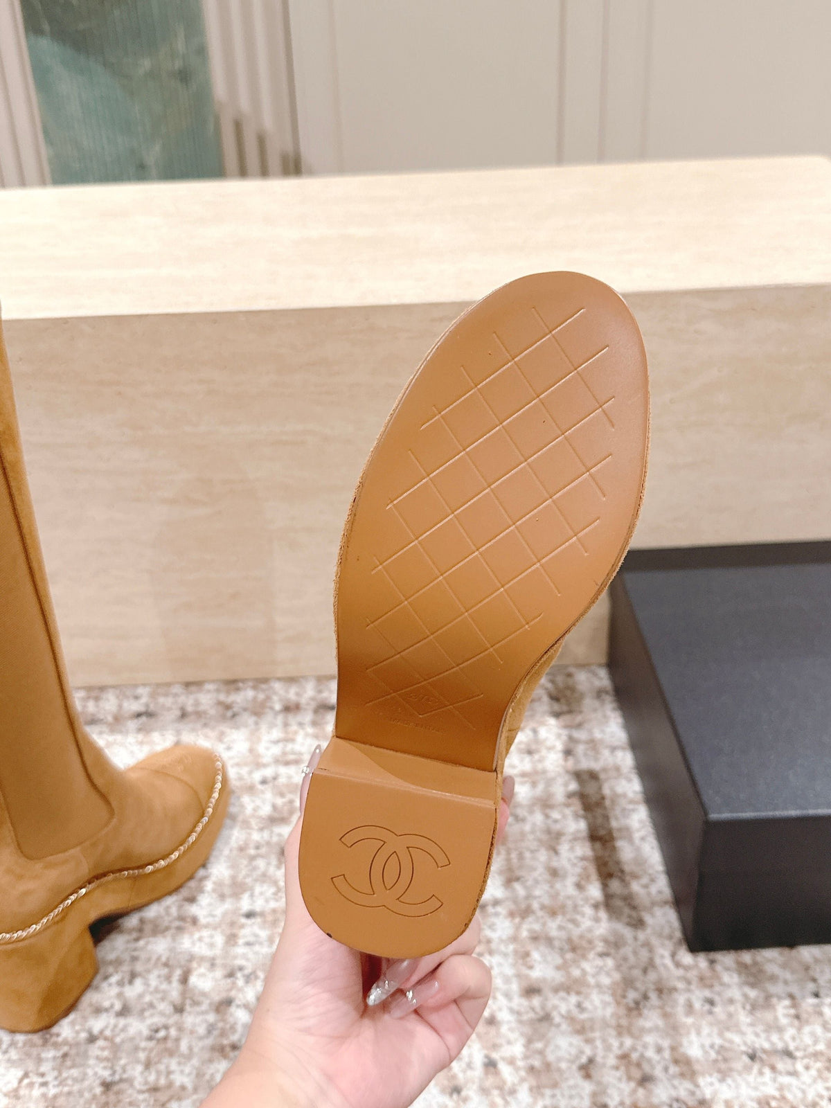 CC 25SS High Boot Beige Suede 431718