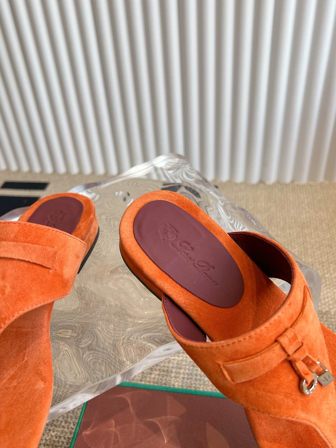 LP 25C Thong Slide Sandal  Kyoto Orange Suede 208110